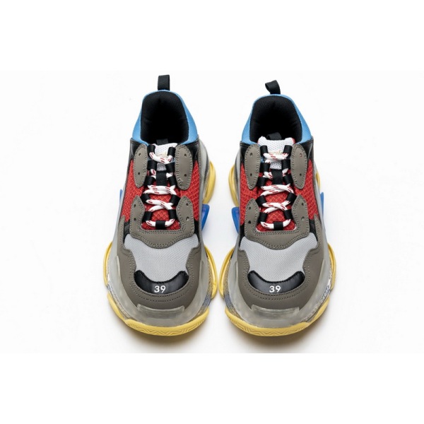 balenciaga triple s blue red