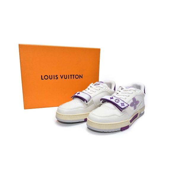 Louis Vuitton Trainer White Purple 1A98W1