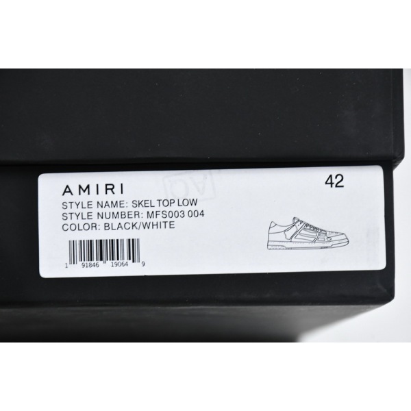 AMIRI Skel Top Low Black White MFS003-004