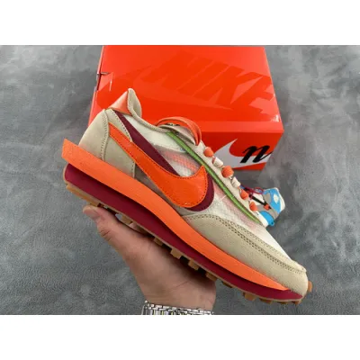 CLOT x sacai x Nike LDWaffle Orange Blae 02
