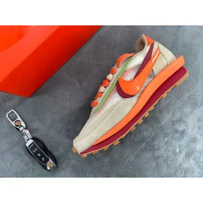 CLOT x sacai x Nike LDWaffle Orange Blae 01