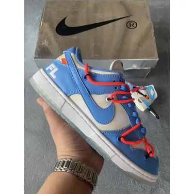 Off White x Futura x Dunk Low SB UNC White Blue OW 02
