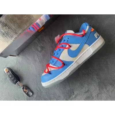 Off White x Futura x Dunk Low SB UNC White Blue OW 01