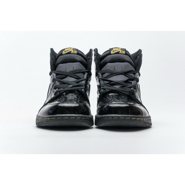 Air Jordan 1 High OG Patent Black Metallic Gold