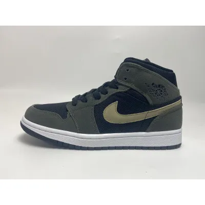 Air Jordan 1 Mid Olive Green  01