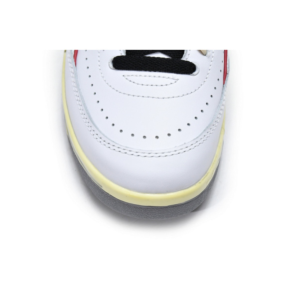 Off White x Air Jordan 2 Retro Low SP White and Varsity Red