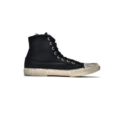 Balenciaga Paris High Destroyed - Black White