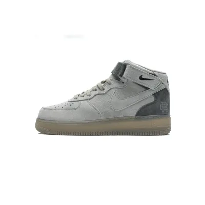 Reigning Champ x Nike Air Force 1 Mid Suede Light Grey 
