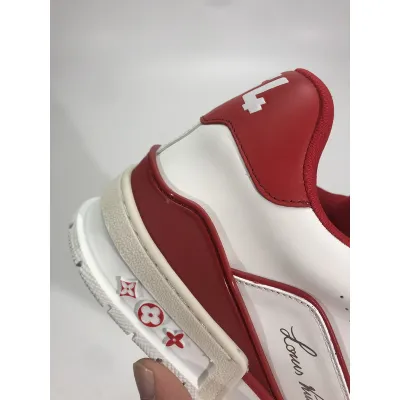 LV Louis Vuitton Trainer White Red 02