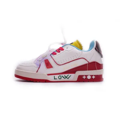 Louis Vuitton Trainer White Blue Yellow 01