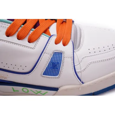  Louis Vuitton Trainer White Green Purple 02