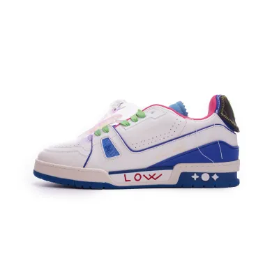 Louis Vuitton Trainer White Pink Blue 01