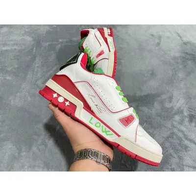  Louis Vuitton Trainer White Red Green 02