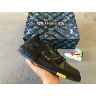 Louis Vuitton Trainer Black Litchi Pattern 02