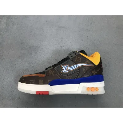 Louis Vuitton 20ss Trainer Brown Blue Yellow 01