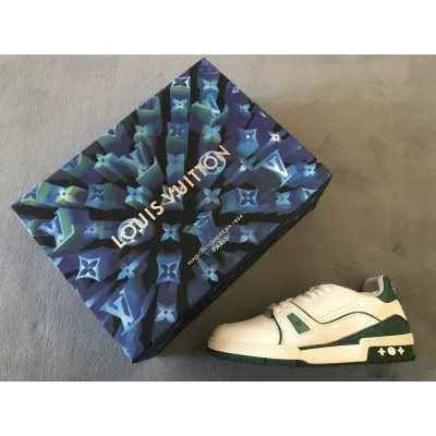Louis Vuitton 20ss Trainer White Green 01