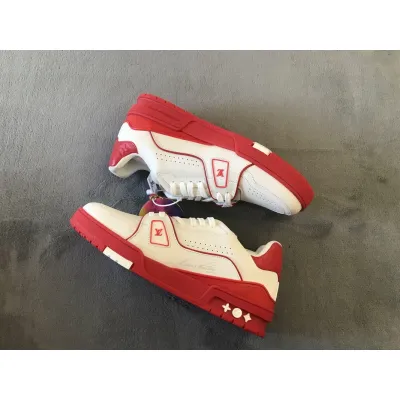 Louis Vuitton 20ss Trainer White Red 02