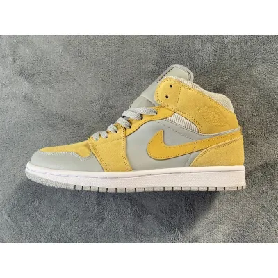 Air Jordan 1 Mid Gray Yellow  01