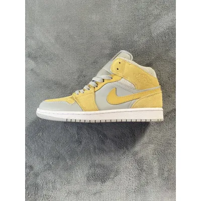 Air Jordan 1 Mid Gray Yellow  02