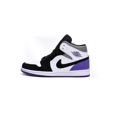 Air Jordan 1 Mid SE Black White Purple 01