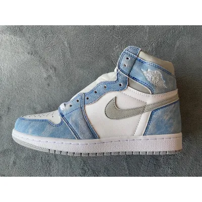 Air Jordan 1 High OG GS Wash North Carolan AA 01