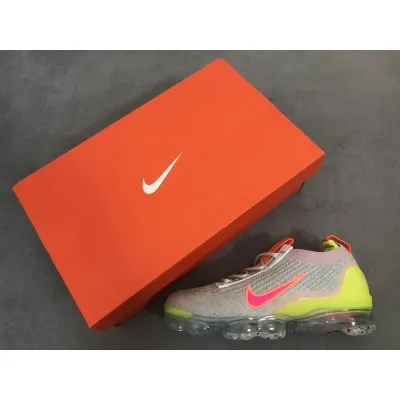 Nike Air VaporMax Flyknit 2021 Grey Red Green  02