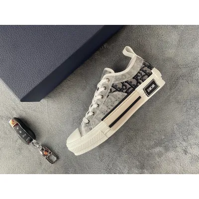 Dior B23 Oblique Linen Black Low 02